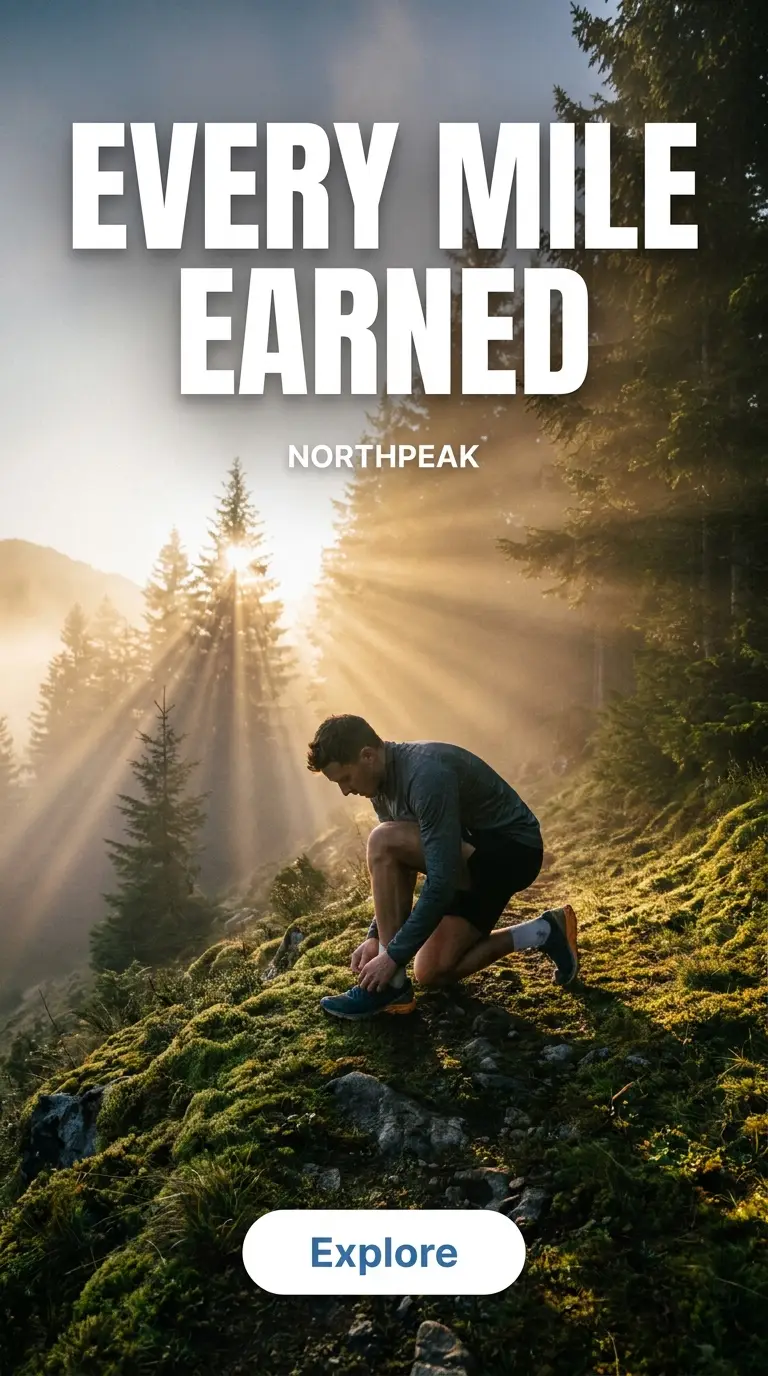 Northpeak running ad: Every mile earned